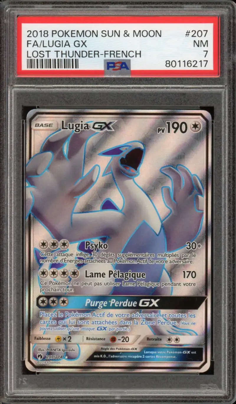 PSA 7 Lugia Gx