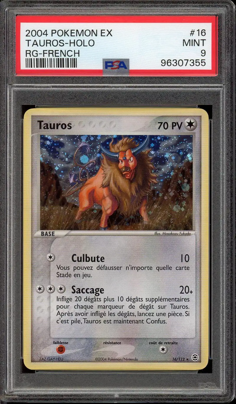 PSA 9 Tauros Holo