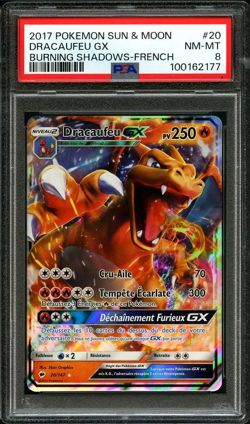 PSA 8 Dracaufeu Gx
