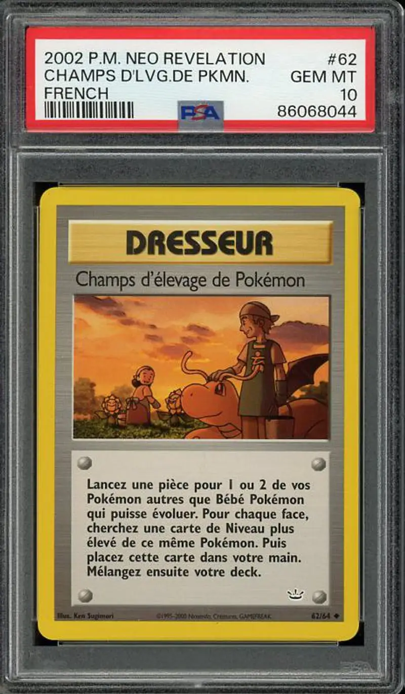 PSA 10 Champs d'élevage de Pokémon