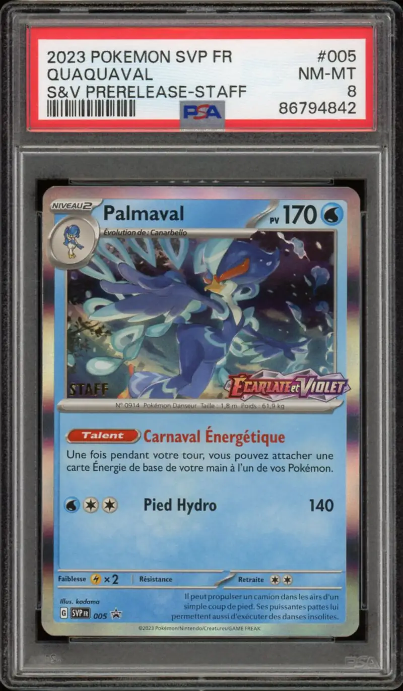 PSA 8 Palmaval Prerelease Staff