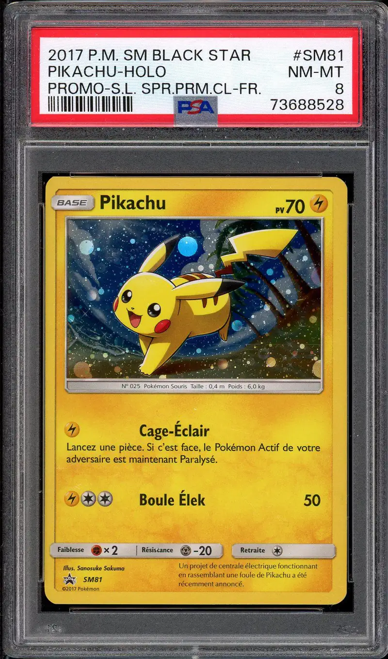 PSA 8 Pikachu Holo