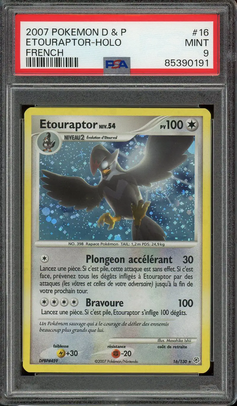 PSA 9 Etouraptor Holo