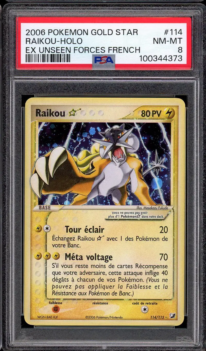 PSA 8 Raikou Gold Star