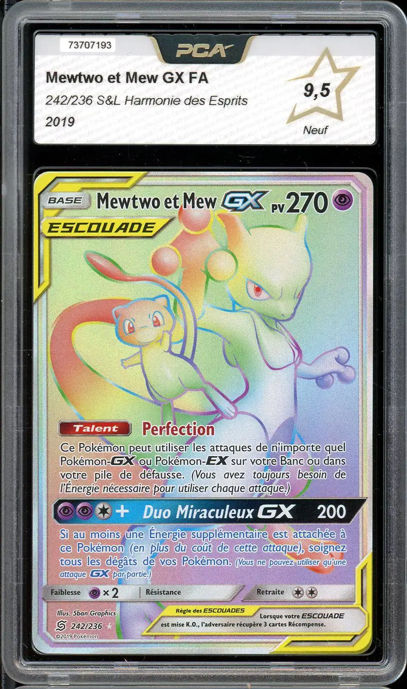 PCA 9.5 Mewtwo et Mew Gx Rainbow