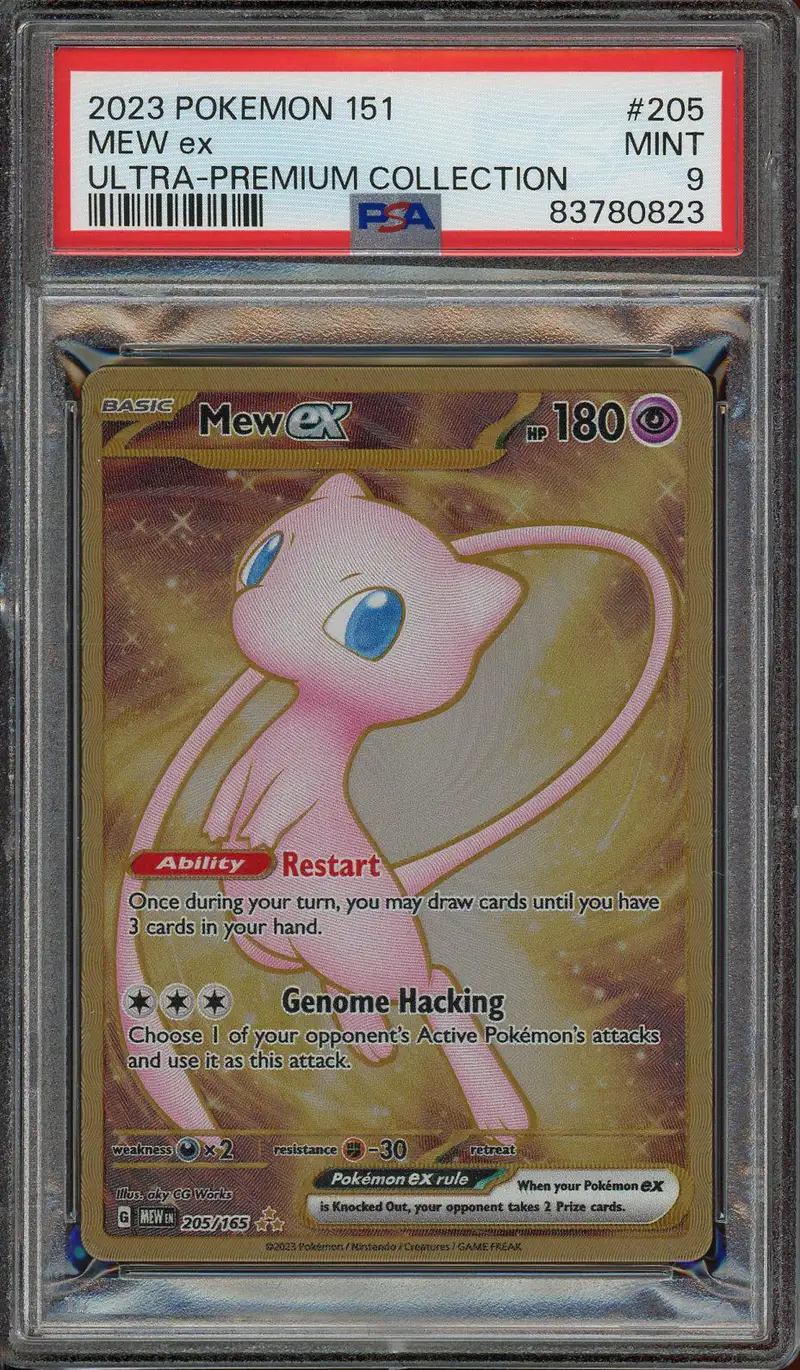 PSA 9 Mew Ex Gold Metal