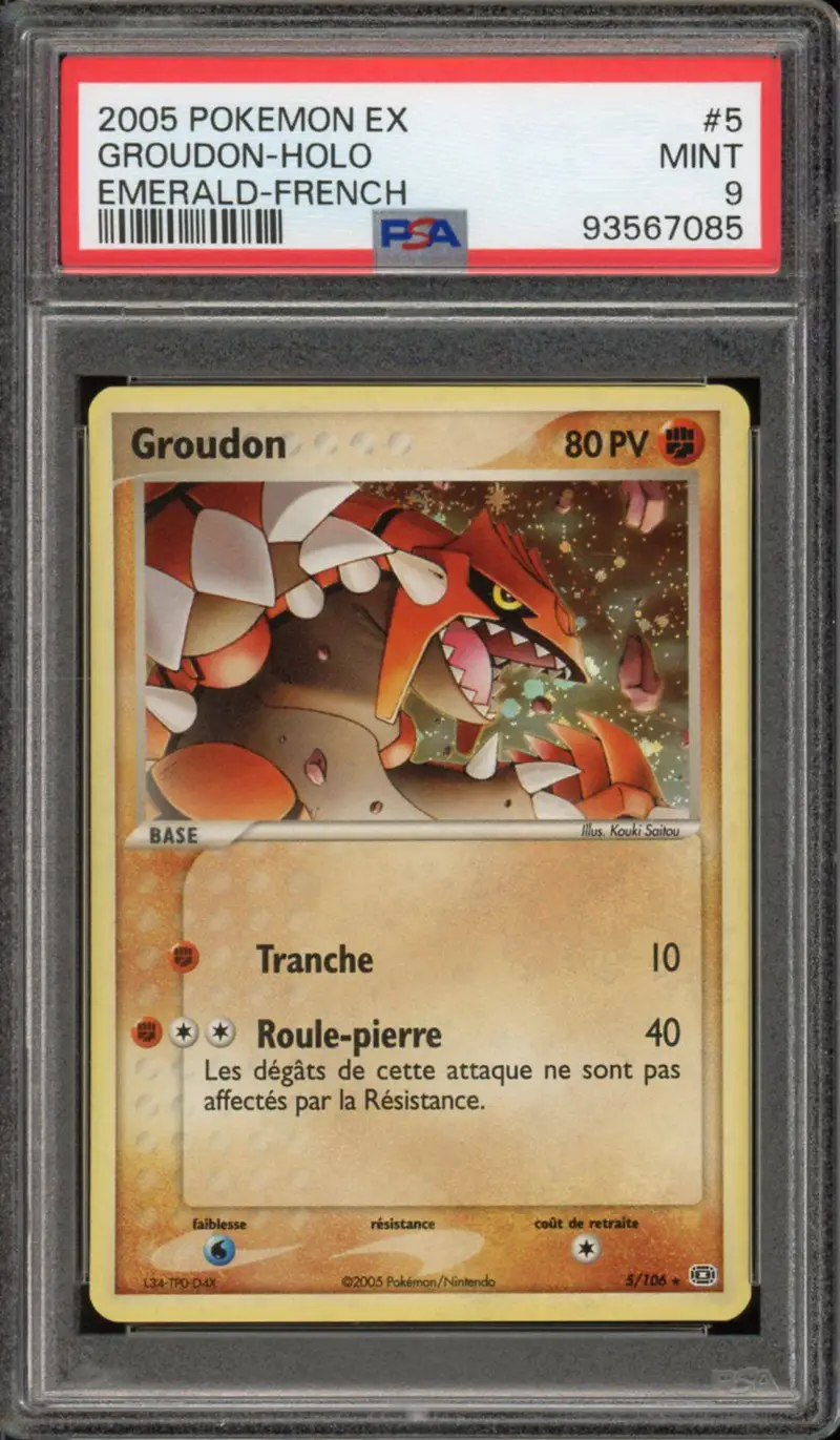 PSA 9 Groudon Holo