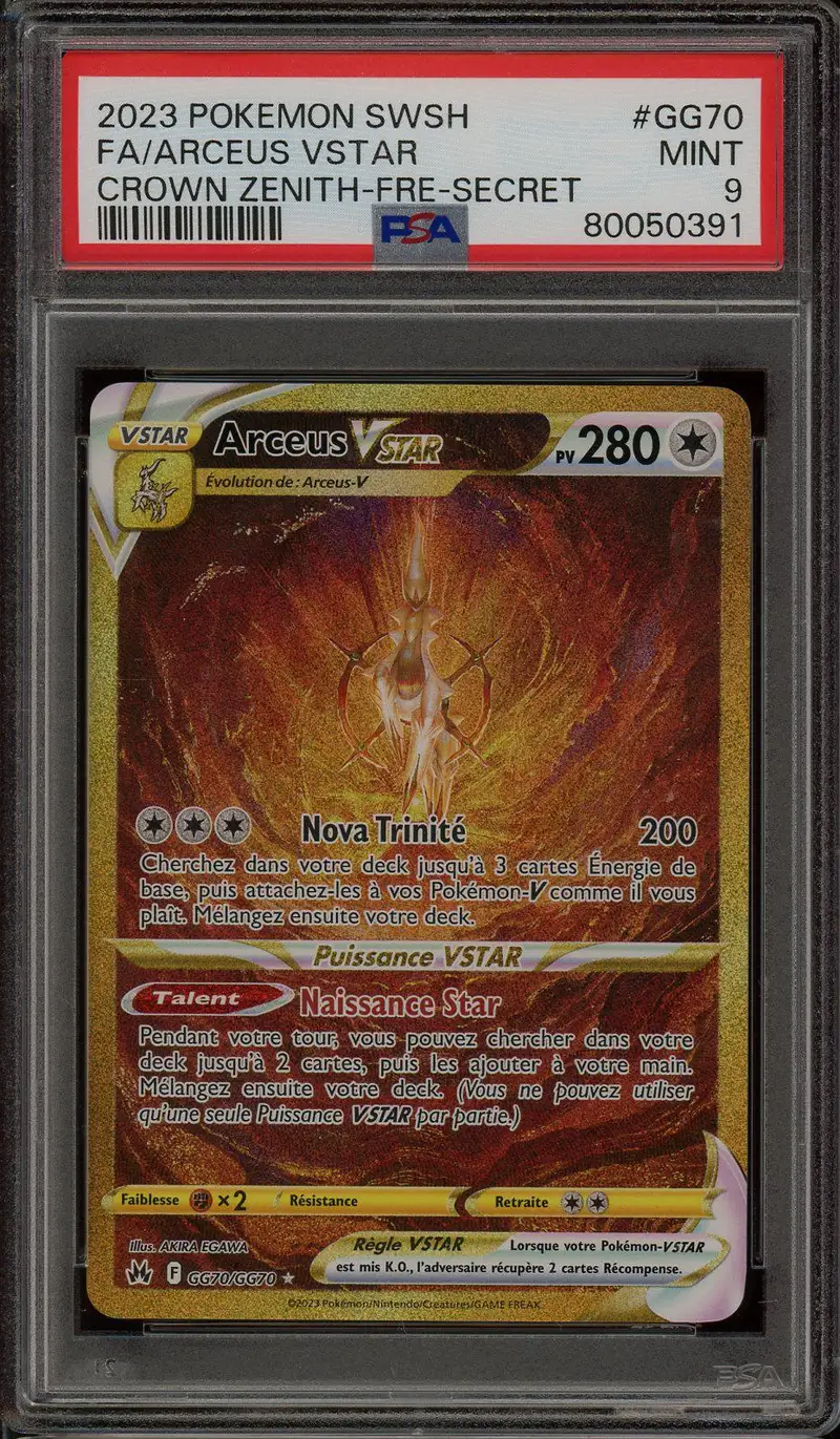PSA 9 Arceus VStar Gold
