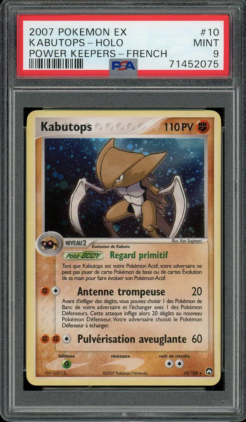 PSA 9 Kabutops Holo