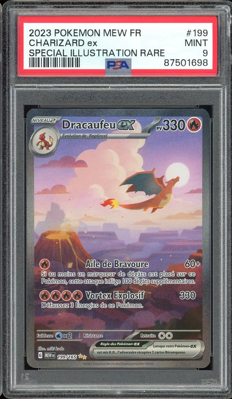 PSA 9 Dracaufeu Ex