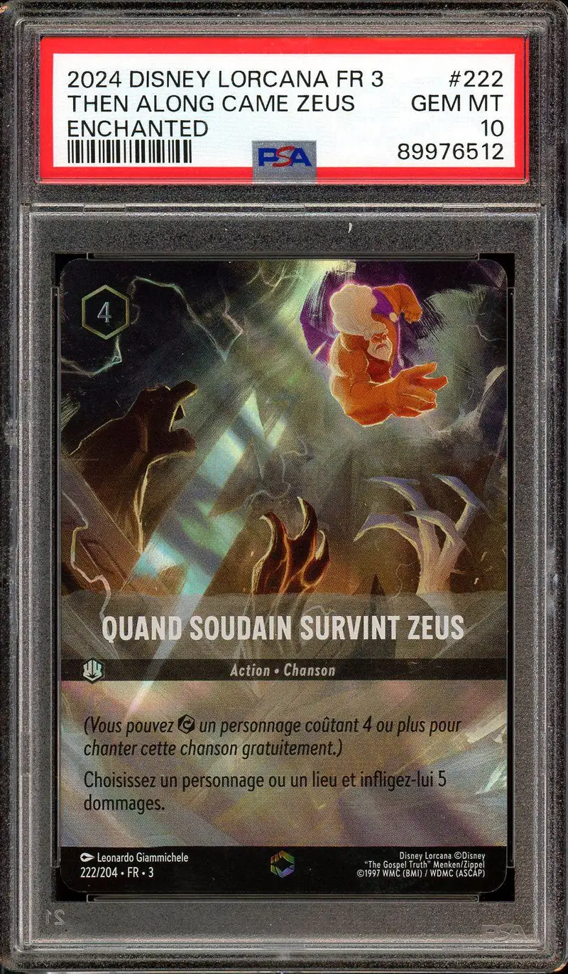 PSA 10 Quand Soudain Survint Zeus