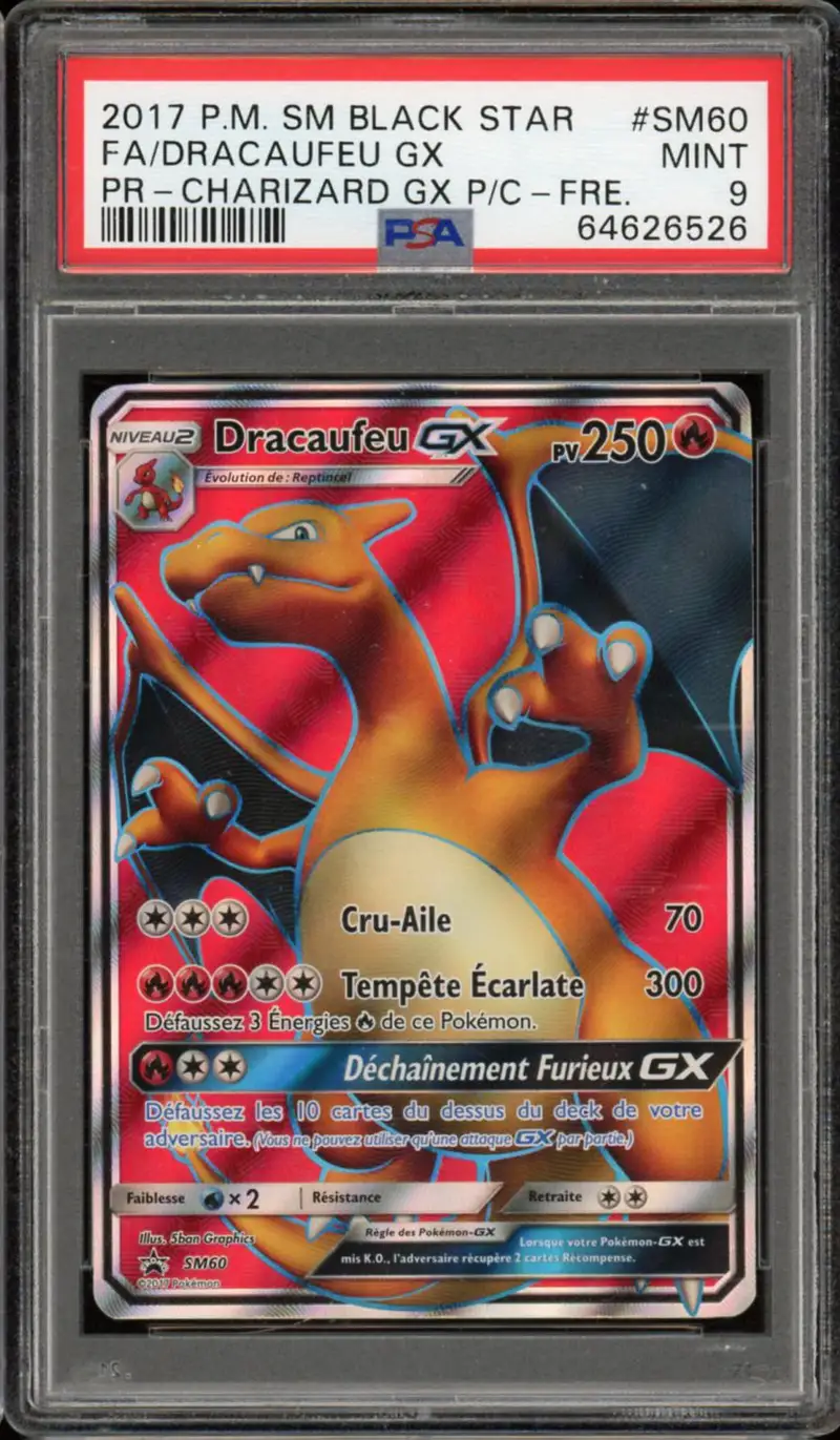 PSA 9 Dracaufeu Gx