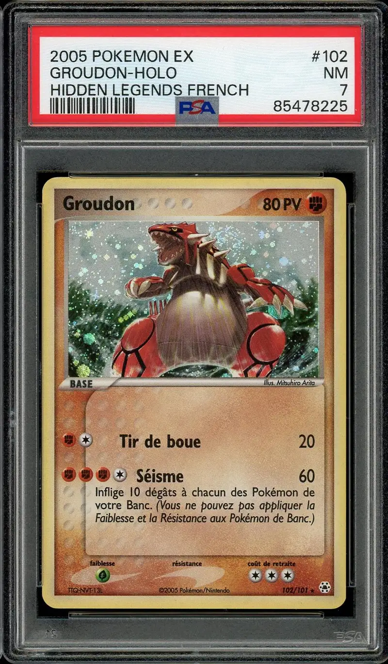 PSA 7 Groudon Holo