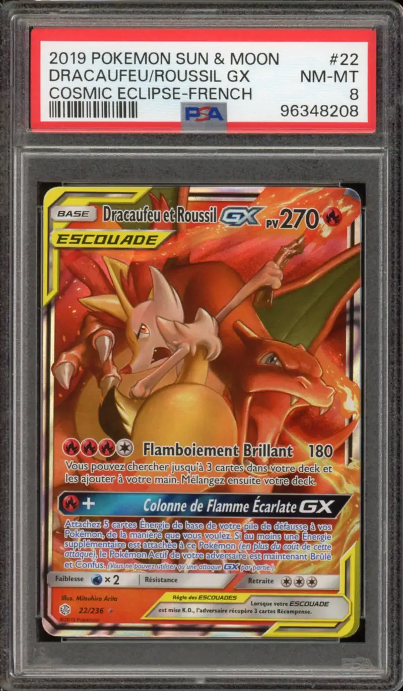PSA 8 Dracaufeu et Roussil Gx