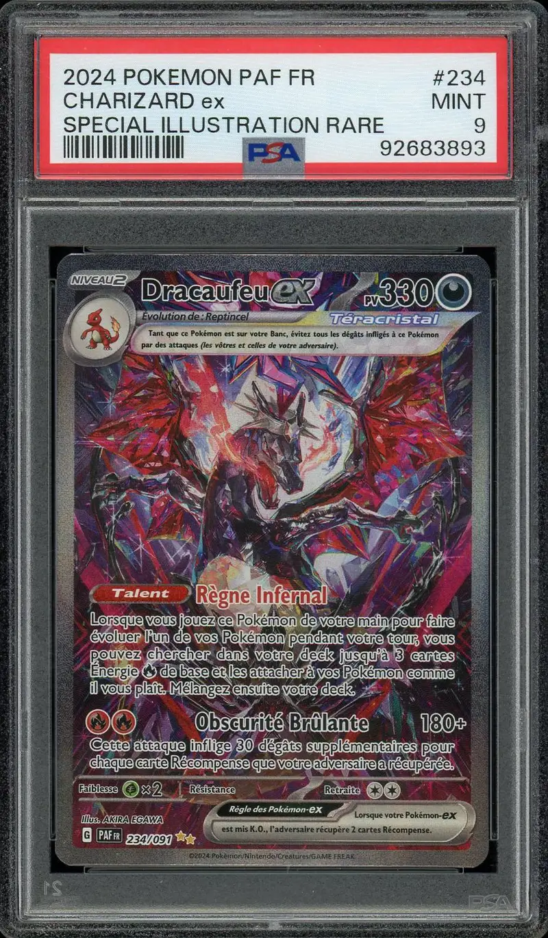 PSA 9 Dracaufeu Ex