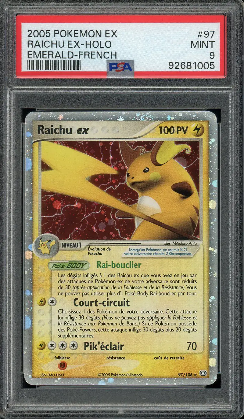 PSA 9 Raichu Ex