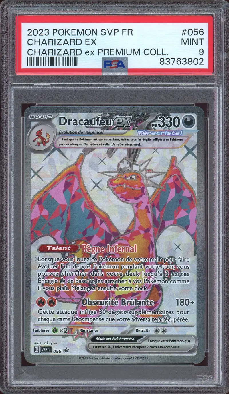 PSA 9 Dracaufeu Ex
