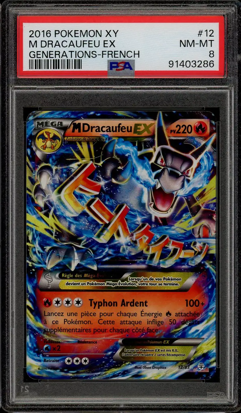 PSA 8 Méga Dracaufeu Ex