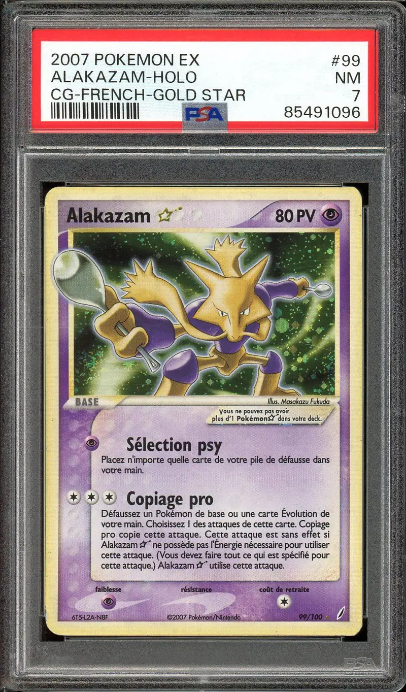 PSA 7 Alakazam Gold Star