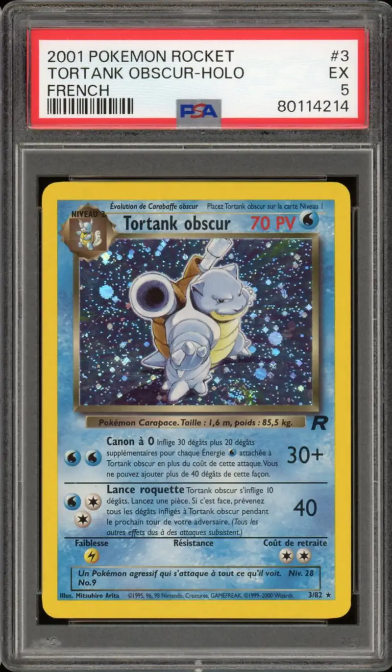 PSA 5 Tortank Obscur Holo