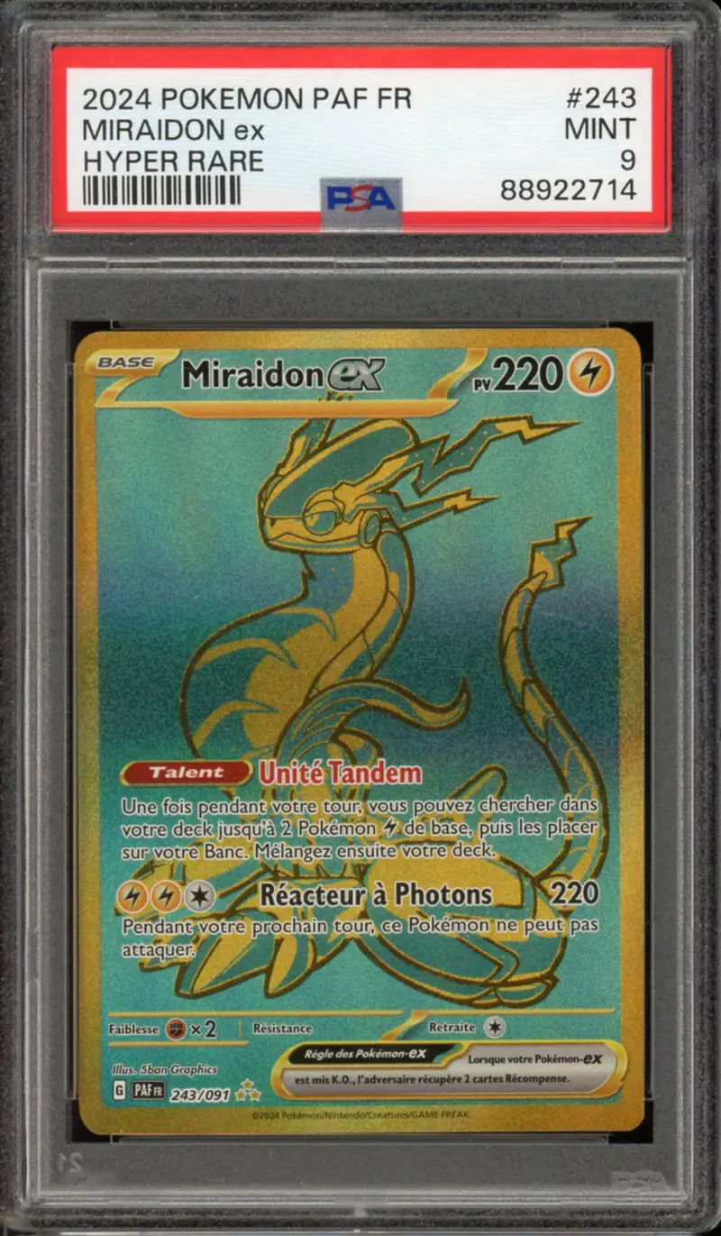 PSA 9 Miraidon Ex Gold