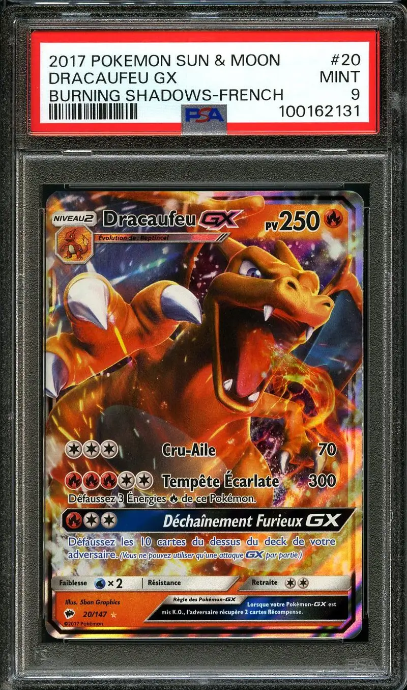 PSA 9 Dracaufeu Gx