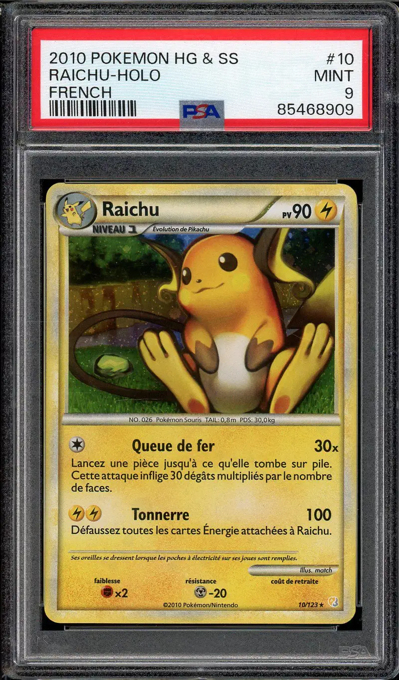 PSA 9 Raichu Holo