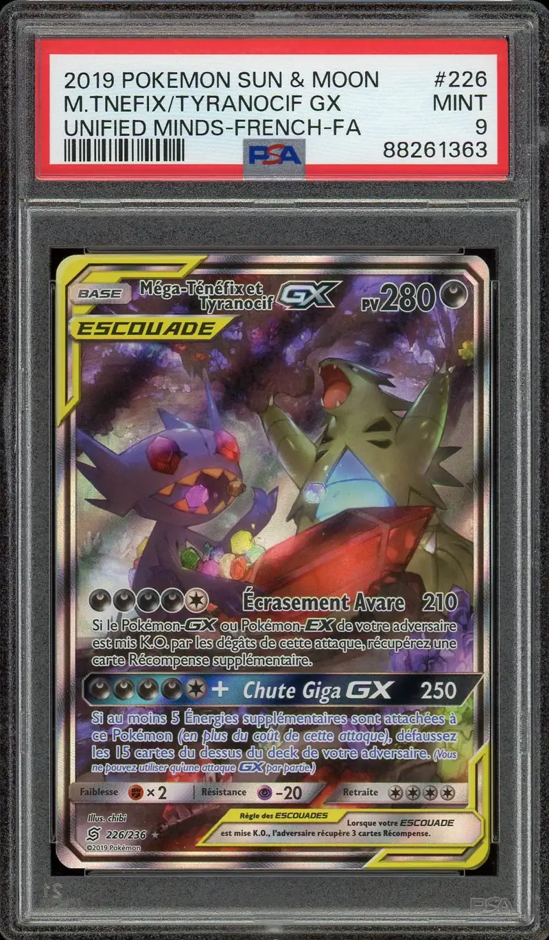 PSA 9 Méga-Ténéfix et Tyranocif Gx