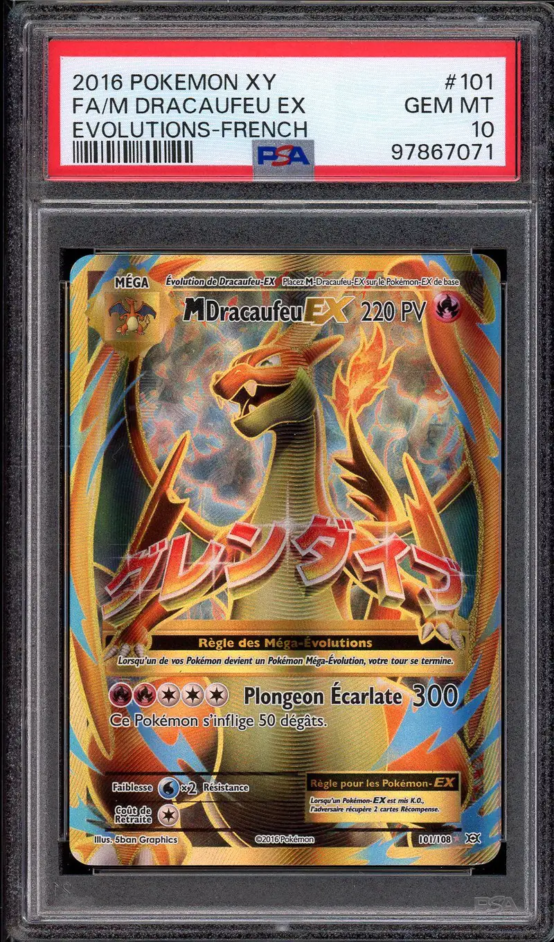 PSA 10 Méga Dracaufeu Ex