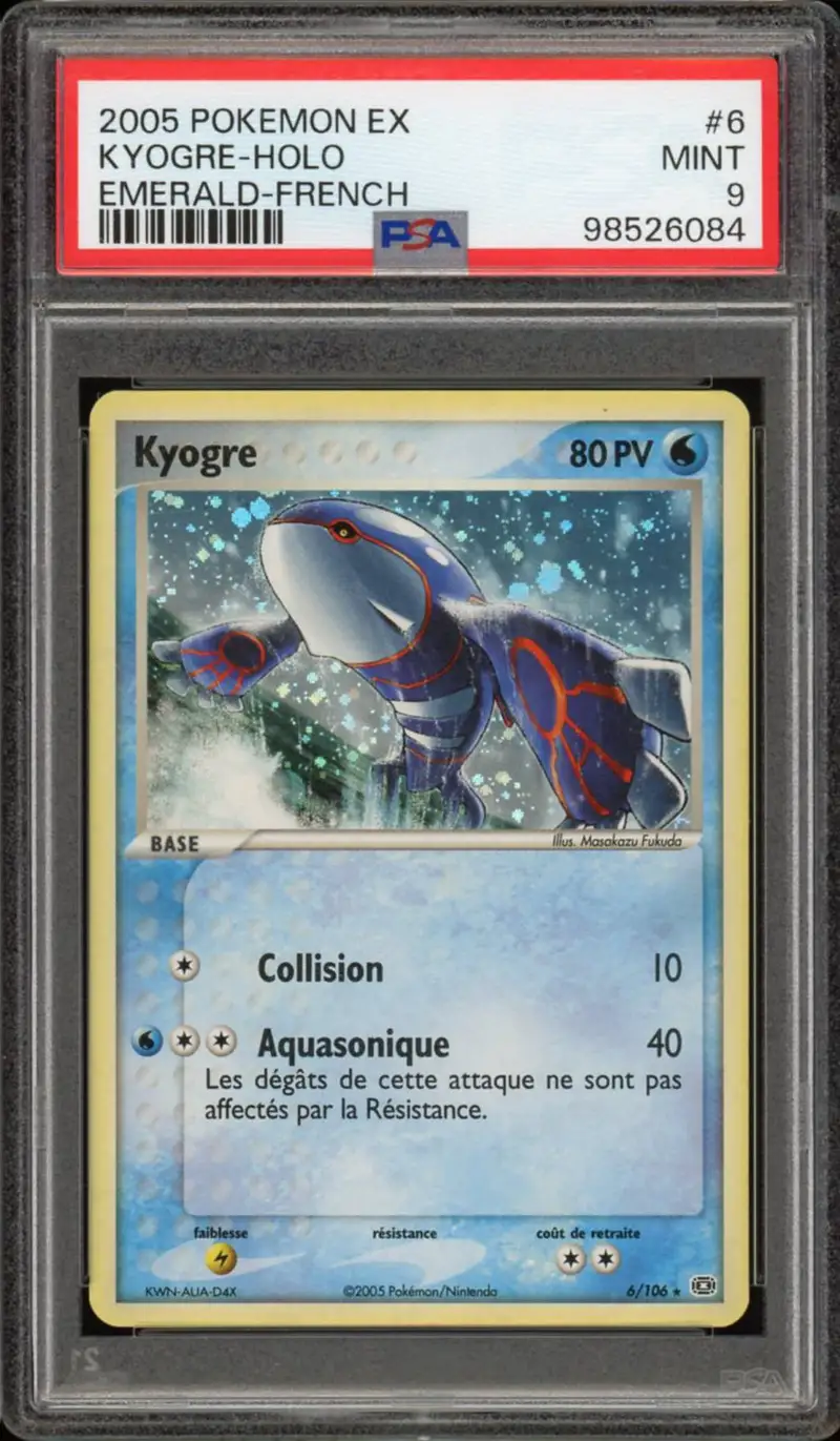PSA 9 Kyogre Holo