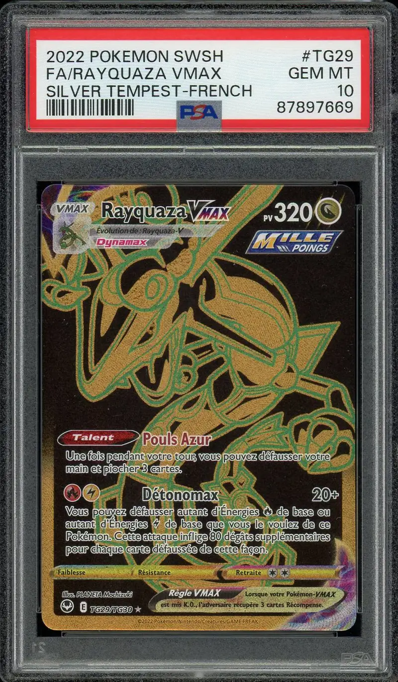 PSA 10 Rayquaza VMax Gold