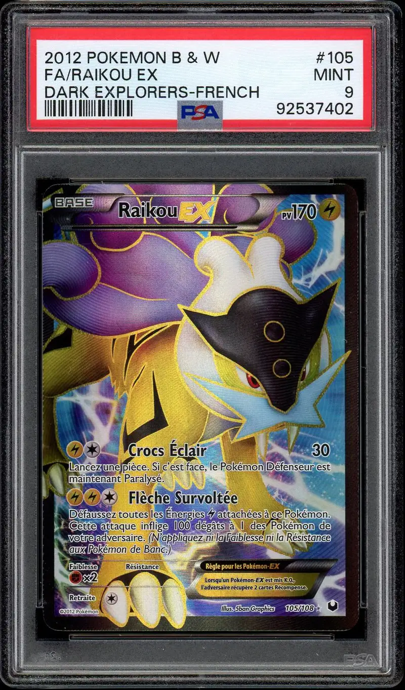 PSA 9 Raikou Ex