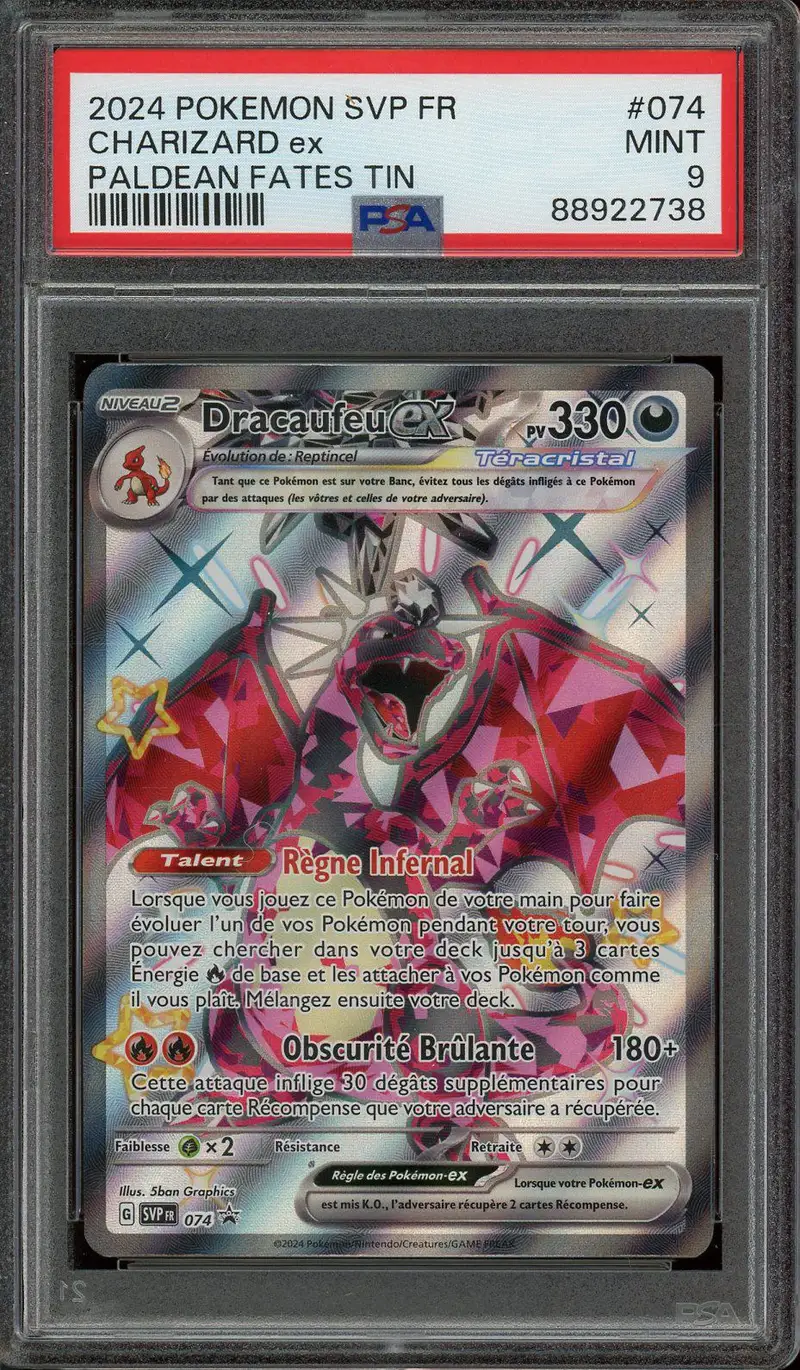 PSA 9 Dracaufeu Ex