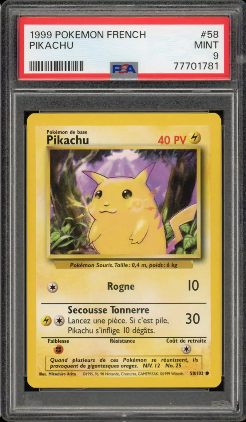 PSA 9 Pikachu