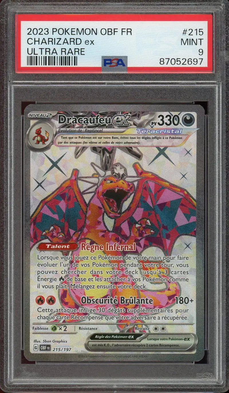 PSA 9 Dracaufeu Ex