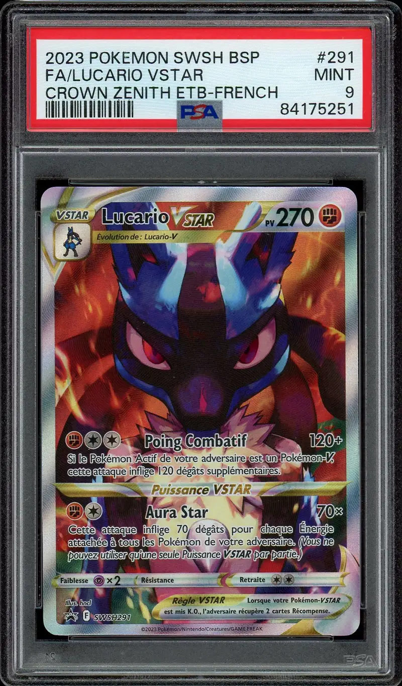 PSA 9 Lucario VStar