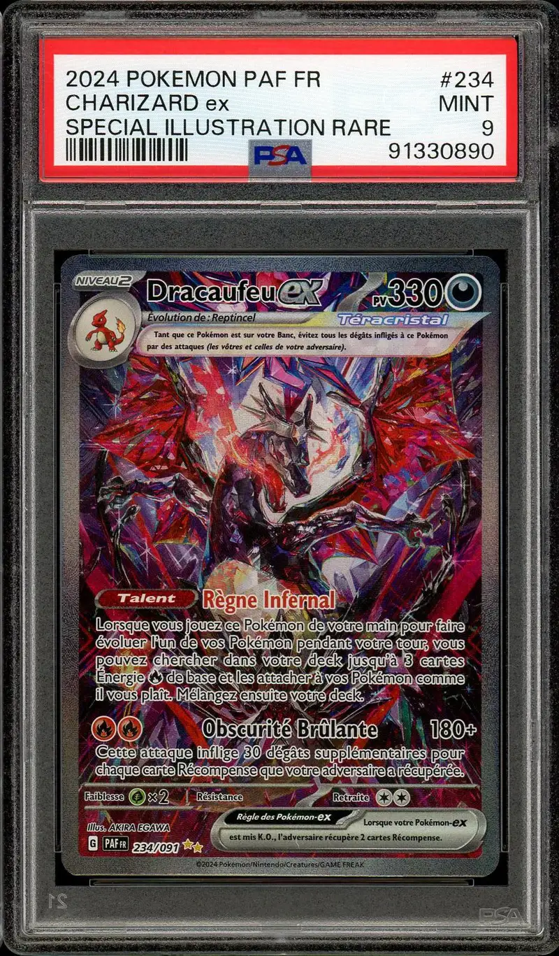 PSA 9 Dracaufeu Ex