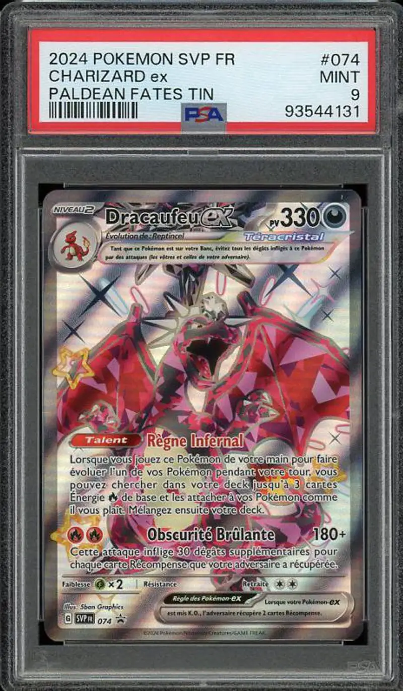 PSA 9 Dracaufeu Ex
