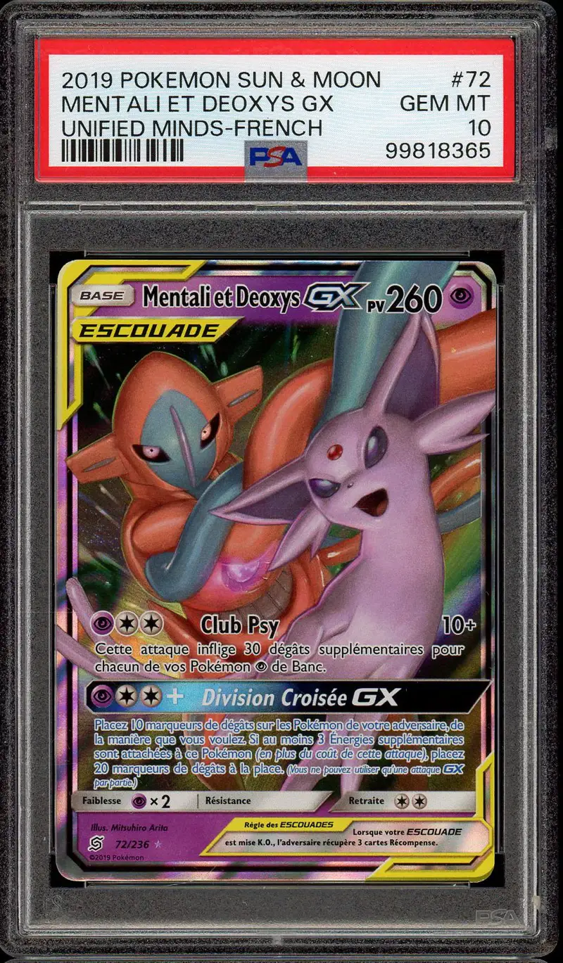 PSA 10 Mentali et Deoxys Gx