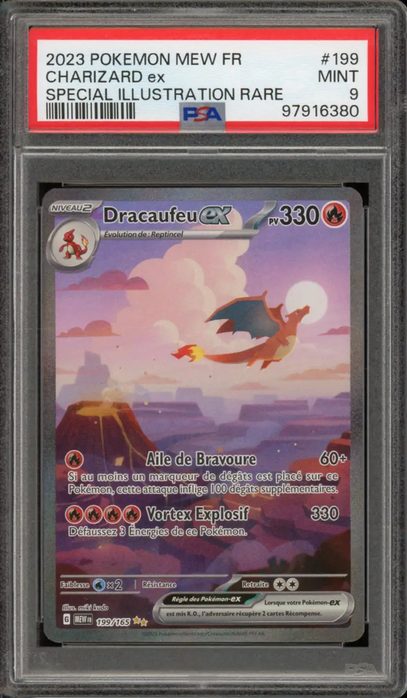PSA 9 Dracaufeu Ex