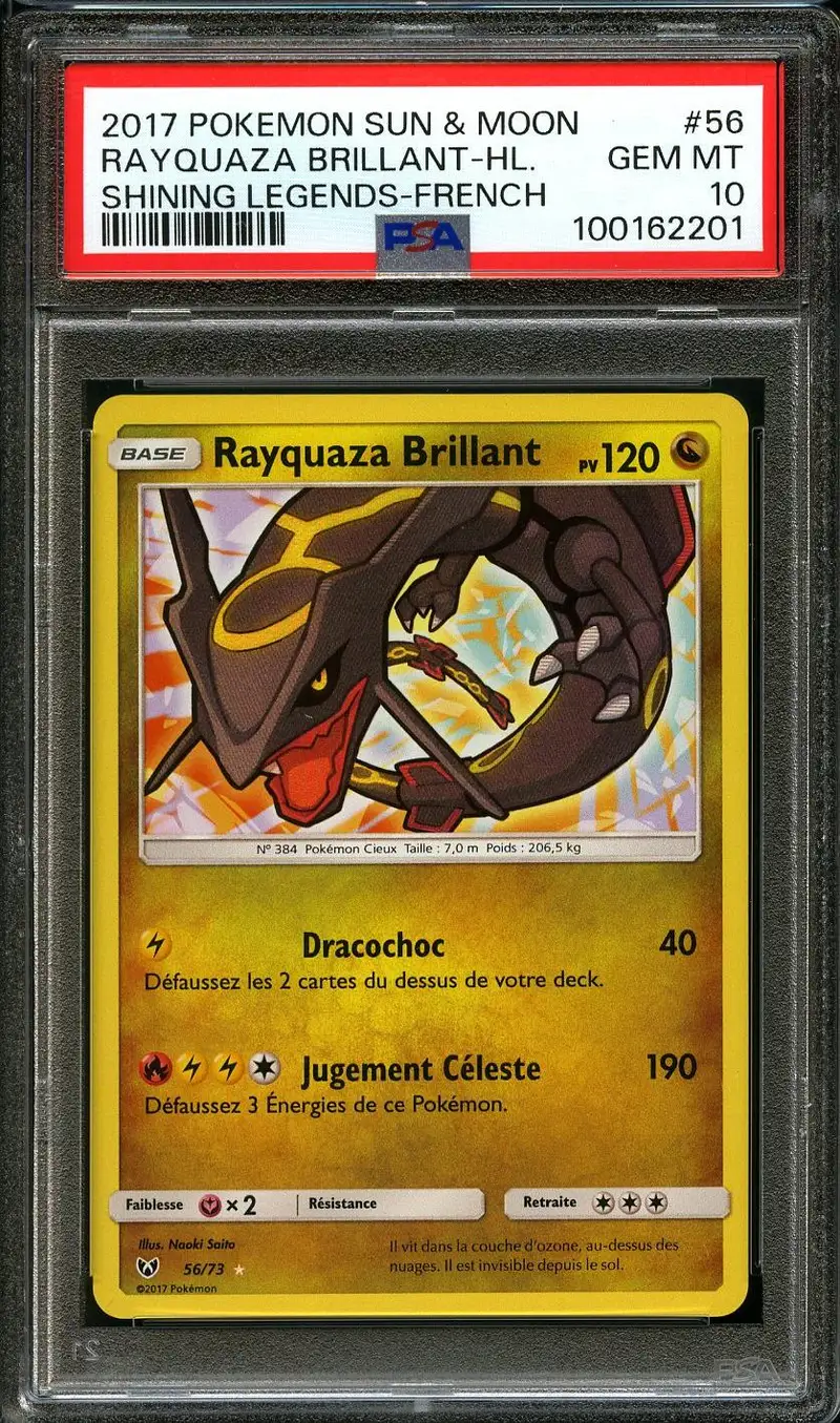 PSA 10 Rayquaza Brillant