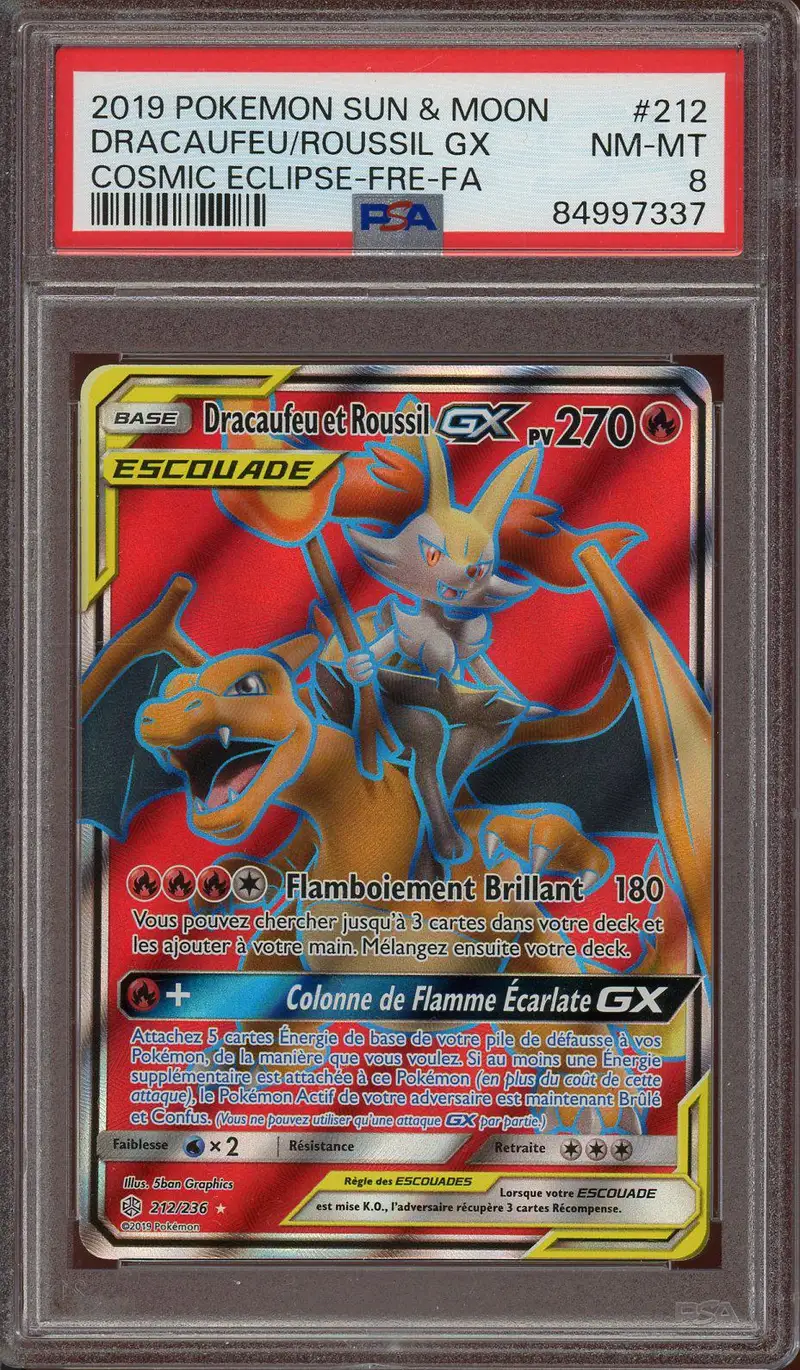 PSA 8 Dracaufeu et Roussil Gx