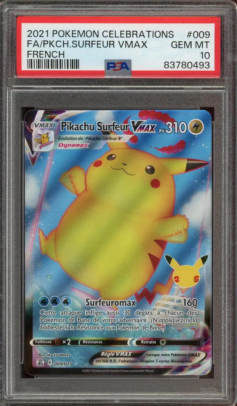 PSA 10 Pikachu Surfeur VMax