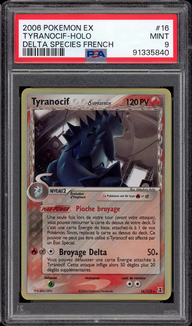 PSA 9 Tyranocif Holo