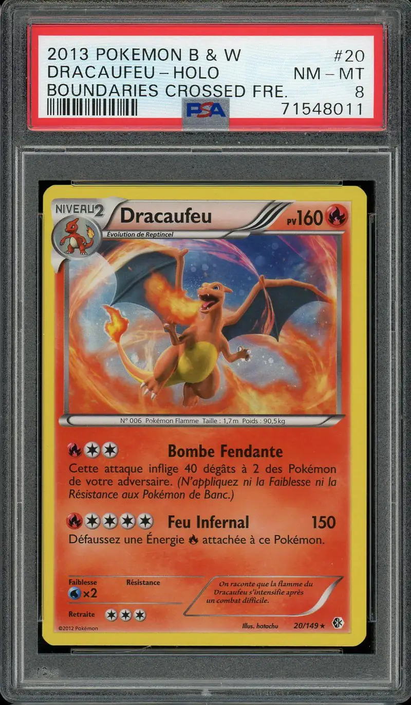 PSA 8 Dracaufeu Holo
