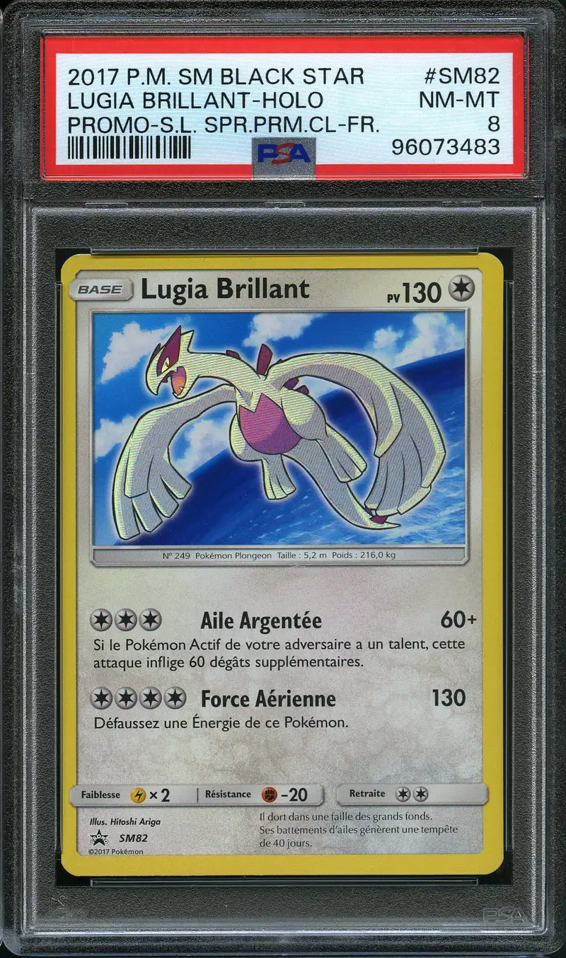 PSA 8 Lugia Brillant Holo