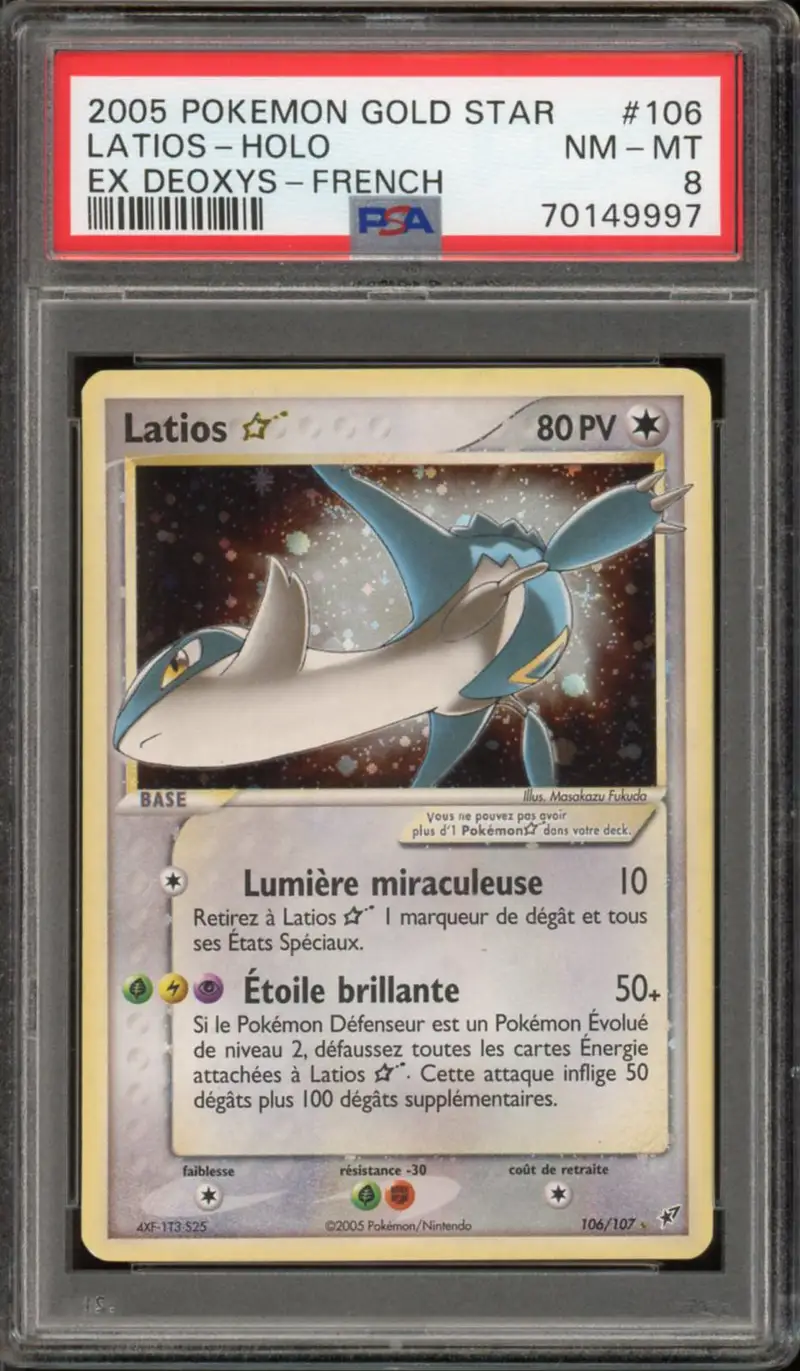 PSA 8 Latios Gold Star
