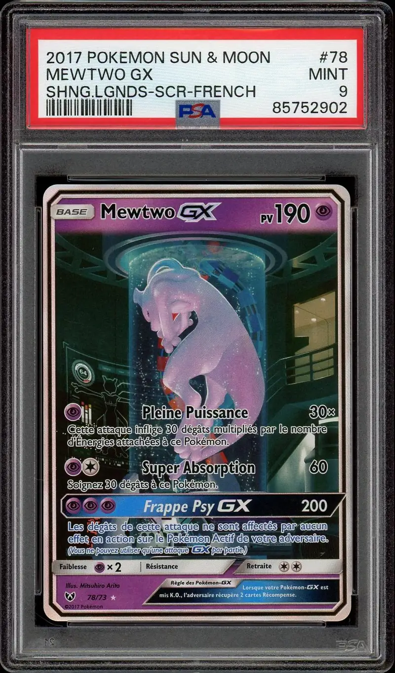 PSA 9 Mewtwo Gx