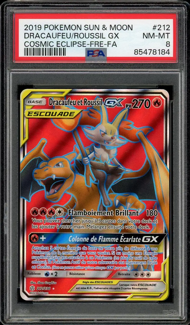 PSA 8 Dracaufeu et Roussil Gx