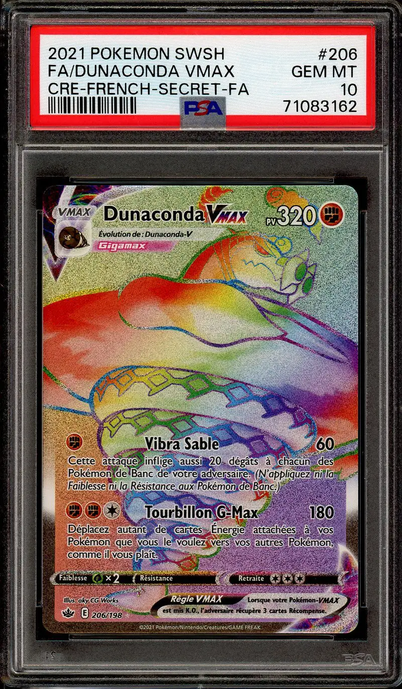 PSA 10 Dunaconda VMax Rainbow